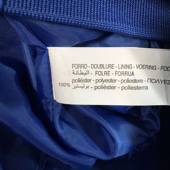 STR Snap Button Up Bomber Jacket, Men's Size S - Dark Blue/Yellow - Picture 6 of 10